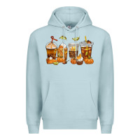 Blue Mist Fall Coffee Cups Premium Hoodie - texasbilliewilder