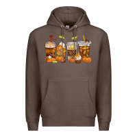 Coffee Fall Coffee Cups Premium Hoodie - texasbilliewilder
