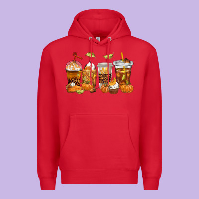 Fall Coffee Cups Premium Hoodie Designed By Texasbilliewilder