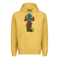 Antique Gold cross gemstone cactus roses cowboy hat Premium Hoodie - RanaPortraitStore