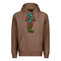 Chestnut cross gemstone cactus roses cowboy hat Premium Hoodie - RanaPortraitStore