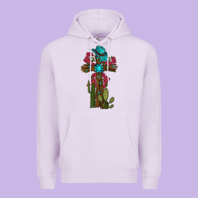 Cross Gemstone Cactus Roses Cowboy Hat Premium Hoodie Designed By Ranaportraitstore