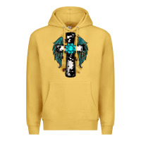 Antique Gold cross gemstone wings Premium Hoodie - RanaPortraitStore