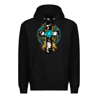 Black cross gemstone wings Premium Hoodie - RanaPortraitStore