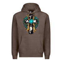 Coffee cross gemstone wings Premium Hoodie - RanaPortraitStore