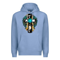 Cross Gemstone Wings Premium Hoodie | Teevron