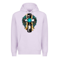 Lilac cross gemstone wings Premium Hoodie - RanaPortraitStore