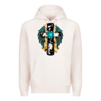 Pale Pink cross gemstone wings Premium Hoodie - RanaPortraitStore