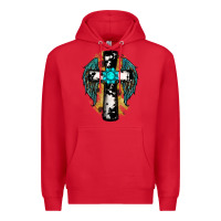 Red cross gemstone wings Premium Hoodie - RanaPortraitStore