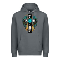 Rock cross gemstone wings Premium Hoodie - RanaPortraitStore