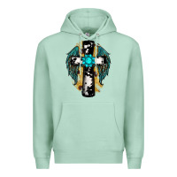 Seafoam cross gemstone wings Premium Hoodie - RanaPortraitStore