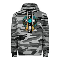 Slate Camo cross gemstone wings Premium Hoodie - RanaPortraitStore
