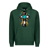 Sports Green cross gemstone wings Premium Hoodie - RanaPortraitStore