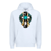 White cross gemstone wings Premium Hoodie - RanaPortraitStore