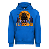 Cobalt Black Cat Crossing Urban Hoodie - texasbilliewilder