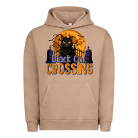 Pigment Burro Black Cat Crossing Urban Hoodie - texasbilliewilder