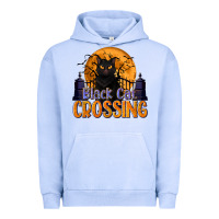 Pigment Grape Ice Black Cat Crossing Urban Hoodie - texasbilliewilder