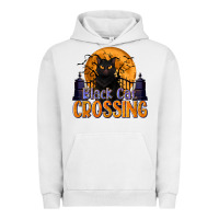 Pigment Lunar Rock Black Cat Crossing Urban Hoodie - texasbilliewilder