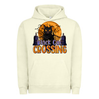 Pigment Pistachio Black Cat Crossing Urban Hoodie - texasbilliewilder