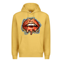 Antique Gold basketball lips Premium Hoodie - Zillion Design Studio
