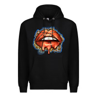 Black basketball lips Premium Hoodie - Zillion Design Studio