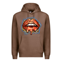 Chestnut basketball lips Premium Hoodie - Zillion Design Studio