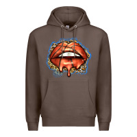 Coffee basketball lips Premium Hoodie - Zillion Design Studio