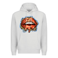 Dove Grey basketball lips Premium Hoodie - Zillion Design Studio