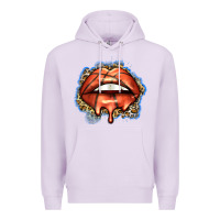 Lilac basketball lips Premium Hoodie - Zillion Design Studio