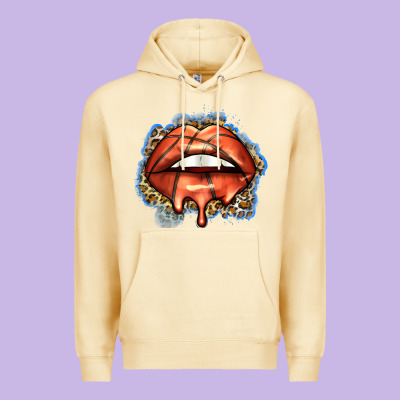 Basketball Lips Premium Hoodie Designed By Zillion Design Studio