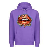 Purple basketball lips Premium Hoodie - Zillion Design Studio