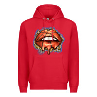 Red basketball lips Premium Hoodie - Zillion Design Studio