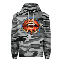 Slate Camo basketball lips Premium Hoodie - Zillion Design Studio