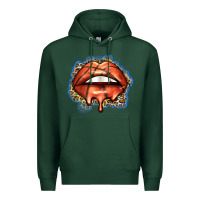 Sports Green basketball lips Premium Hoodie - Zillion Design Studio