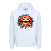 White basketball lips Premium Hoodie - Zillion Design Studio