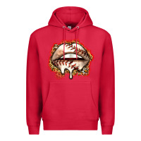 Cardinal baseball lips Premium Hoodie - Zillion Design Studio
