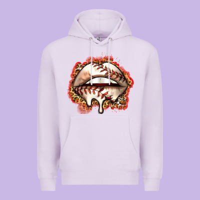 Baseball Lips Premium Hoodie Designed By Zillion Design Studio