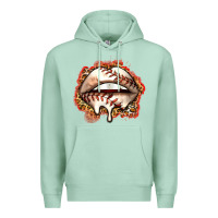 Seafoam baseball lips Premium Hoodie - Zillion Design Studio