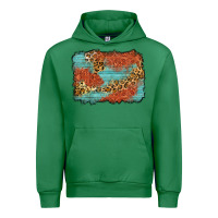 Emerald western leopard tooled leather background Urban Hoodie - Zillion Design Studio