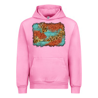 Fuchsia Pink western leopard tooled leather background Urban Hoodie - Zillion Design Studio