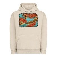 Pigment French Oak western leopard tooled leather background Urban Hoodie - Zillion Design Studio