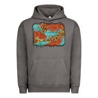 Pigment Tornado western leopard tooled leather background Urban Hoodie - Zillion Design Studio
