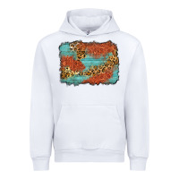 White western leopard tooled leather background Urban Hoodie - Zillion Design Studio
