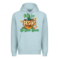 Blue Mist Fall for Jesus He Never Leaves Premium Hoodie - texasbilliewilder