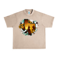 French Oak Horsehide Texas Map Cowboys Flag Urban Heavy Tee - RanaPortraitStore
