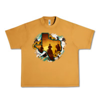 Peanut Butter Horsehide Texas Map Cowboys Flag Urban Heavy Tee - RanaPortraitStore