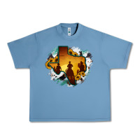 Pebble Blue Horsehide Texas Map Cowboys Flag Urban Heavy Tee - RanaPortraitStore