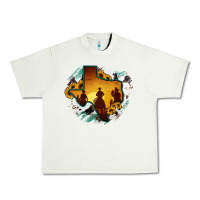 Pistachio Horsehide Texas Map Cowboys Flag Urban Heavy Tee - RanaPortraitStore