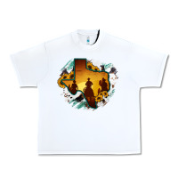 White Horsehide Texas Map Cowboys Flag Urban Heavy Tee - RanaPortraitStore