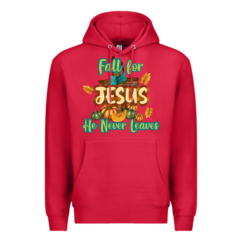 Fall For Jesus He Never Leaves Premium Hoodie by texasbilliewilder | Teevron